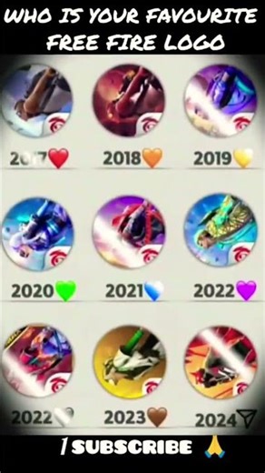 2017 to 2024 FREE FIRE LOGO #shortsfeed