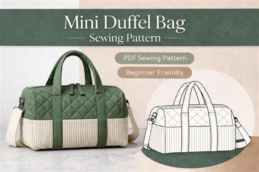 Mini Duffel & Cube Bag Sewing Pattern | Beginner Friendly (PDF Download) - Etsy