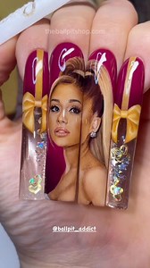 @ballpit_addict ARIANA GRANDE nail art 💅✨🎁 Still can’t believe I made it through this portrait 🤣 It was so challenging splitting her onto two nails! Using everything from @ballpit_shop to paint 🎨 ⬇️ ❤️ Twice As Nice dual-sided brush (for portrait painting) ❤️ Double Trouble dial-sided brush ❤️ Dash Nails Aqua Kit ❤️ Naughty List gel polish . . . . . . . #nailsofinstagram #nailartwow #gelnailart #arianagrande #ballpitshop #handpaintednailart #nailartistry #nailartdesign #nailartlove #holidayn