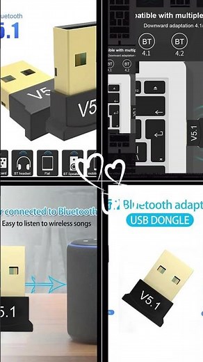 USB Bluetooth 5.1 Adapter Transmitter Receiver Bluetooth Audio Receiver USB Dongle Wireless USB Adap