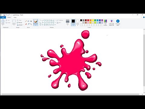How to draw a realistic Paint Splatter in Ms Paint | beginners | Speed drawing | Computer painting