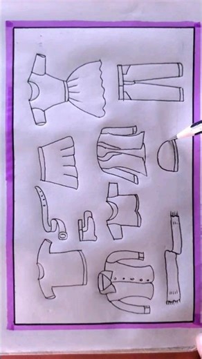 how to draw type of clothes step by step #drawing #art#shortsvideo #shortsviral