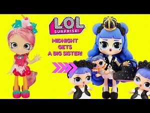 LOL SURPRISE Midnight Gets A Big Sister DIY Shopkins Shoppie Doll Lucy Smoothie Makeover - Videos For Kids
