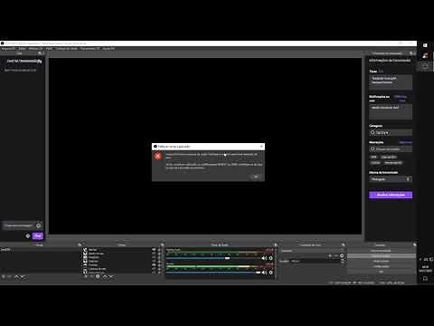 OBS dando erro ao iniciar gravação/transmissão! Como consertar!!