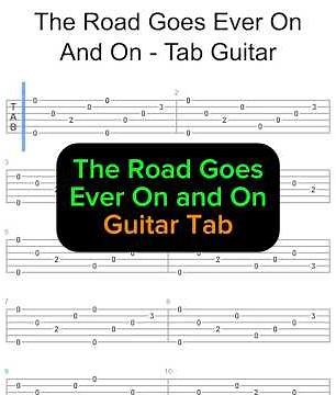 The Road Goes Ever On and On - Fingerstyle Guitar Tabs #shorts #guitar #guitartabs