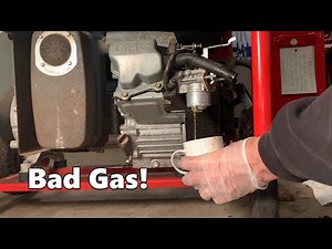 Husky Generator Not Starting - Water in Gas