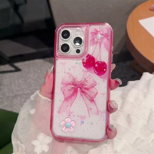 Gradient pattern dripping 3 in 1 phone case