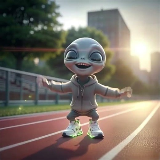 Alien Tries Nike: First Steps on Earth! 👽👟 #shorts