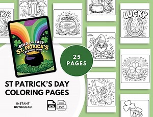 St Patricks Day Classroom Worksheets | March Teacher Printable Coloring Pack - Etsy