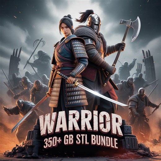 Warrior STL Mega Bundle (350  GB) | 3D Printable Soldiers, Knights, Heroes, Medieval & Fantasy Figures | STL Files for 3D Printing - Etsy