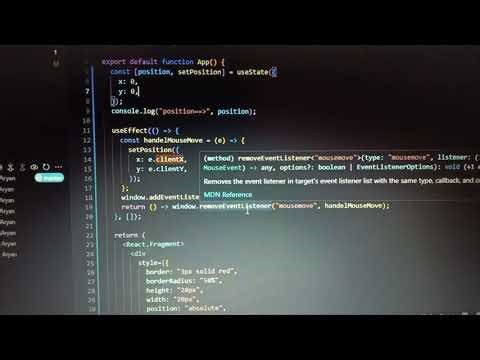 React Matching Learning Interview Real Time interview, follow circle with cursor in react/JavaScript