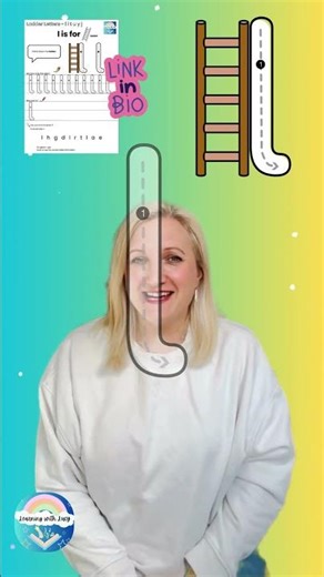 Handwriting Letter l | Down the Ladder #handwriting #letterformation
