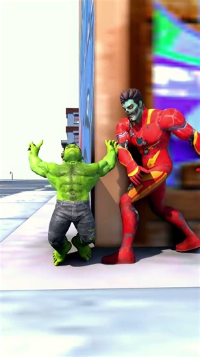 Hulk Prank on Zombie Iron Man 😂 مقلب هالك في ايرون مان #Shorts #Hulk #ironman