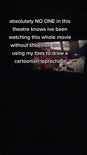 AMC theaters supports small artists #feetart #amctheatres #smilemovie #leprechaun