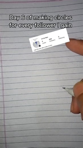 Circle Man on Instagram: "Day 6 of making circles for every follower I gain"