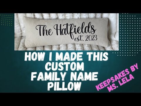DIY Embroidered Family Name Pillow | Personalized Home Décor Tutorial ‪@MsLelaStudio‬