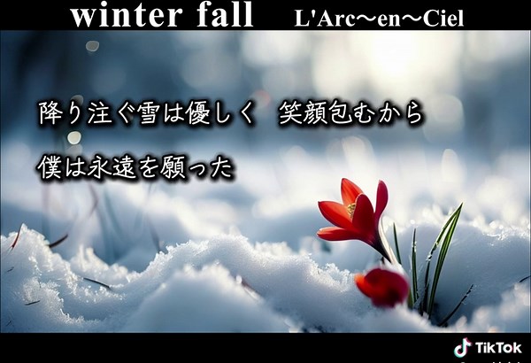 本当は１月末から２月頃に投稿したかった曲ですが、リクエストなので✨😊 #LArcenCiel #winterfall #フル歌詞動画 #全画面推奨 #次歌詞表示