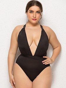 Buy LULU & SKY Plus Size Halter Neck Bodysuit -  - Apparel for Women