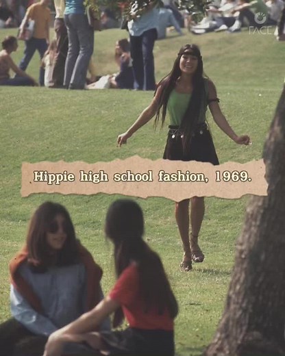 Hippie high school fashion, 1969 #fashion #hippie #highschool #1969 #oldschool #xuhuong #thoitrang #KhoanhKhacDatGia #phongcach