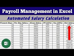 How to Make Payroll | Salary Sheet with PF & Tax (2026) Excel Me Payroll kaise Banaye #Viral #Excel