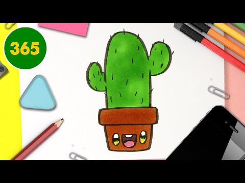 COMMENT DESSINER CACTUS KAWAII ÉTAPE PAR ÉTAPE – Dessins kawaii facile