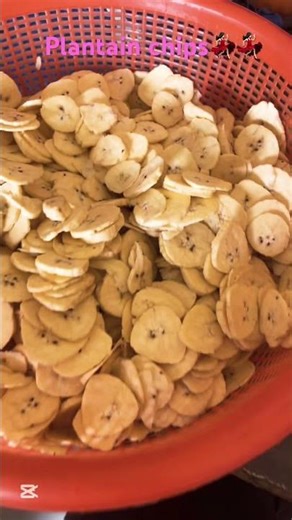 Plantain chips process video.