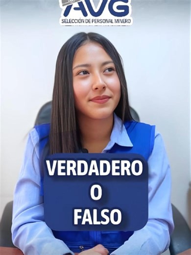⛏️❓ VERDADERO O FALSO | Mitos sobre trabajar en mina Hoy ponemos a prueba lo que muchos dicen sobre trabajar en el sector minero. 🎥 En este video respondemos verdadero o falso y aclaramos algunas de las dudas más frecuentes sobre el trabajo en operaciones mineras. 💬 ¿Qué otro mito sobre trabajar en mina has escuchado? 📲 Mantente informado con AVG Mining sobre convocatorias y novedades del sector. #SeamosAliados #TercerizaciónMinera #GestiónDeTalento #ReclutamientoMinero #MineríaPerú #mineros_