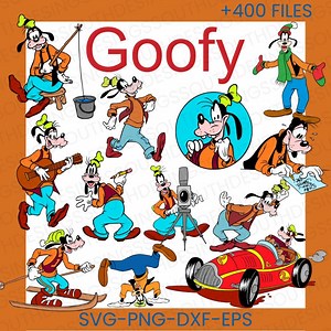 Goofy Svg Png Dxf Eps Bundle | Disney Cartoon Character Clipart | Sublimation & Cricut Files | Instant Digital Download - Etsy
