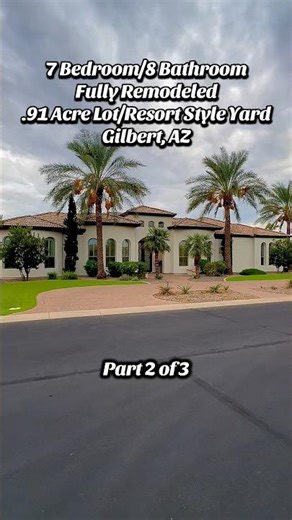 7 Bedroom/8 Bathroom Luxury Home in Gilbert, AZ with Resort Style Yard and RV Garage