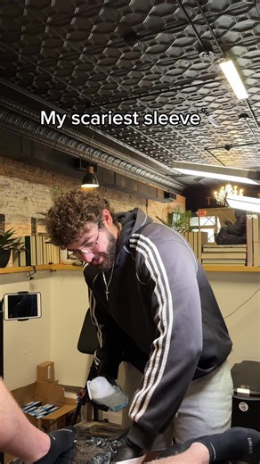 Spooky Scary Half Sleeve Tattoo Design