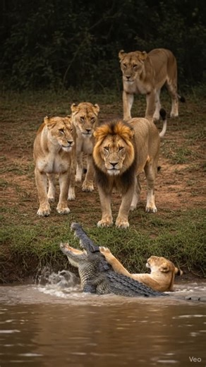 Smart Reelz on Instagram: "Lion King Rescues Cub From Giant Crocodile Attack Witness the heart-stopping moment a fearless lion pride battles a massive crocodile to rescue their cub in this epic fight for survival. #LionVsCrocodile #Wildlife #AnimalRescue"