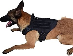 Tactical Dog Vest with Handle Molle Service K9 Harness