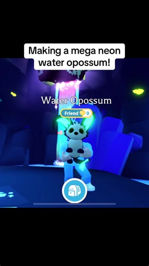 Making a mega neon water opossum in adopt me! #fypシ #fyp #roblox #adoptme #viral