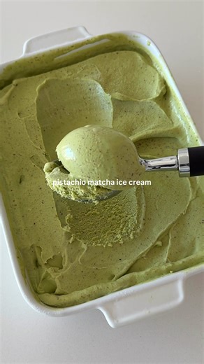 5 Ingredient Dairy-Free Pistachio Matcha Ice Cream
