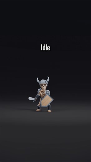 Skeleton | Dungeon RPG Monsters Evolutions - Stylized Low Poly Animated Enemy #unity #blender #3d