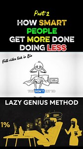 Discover the Lazy Genius Method in this stickman-style motivational video — the productivity hack smart people use to get more done by doing less. 🧠 Stop wasting time on busywork and learn how to work smarter, not harder. In this minimalist stickman animation, you’ll learn how to: ✔ Decide once and avoid decision fatigue ✔ Set minimum standards and stop chasing perfection ✔ Automate repetitive tasks to save mental energy ✔ Protect your golden hours for deep focus ✔ Rest intentionally to recharg