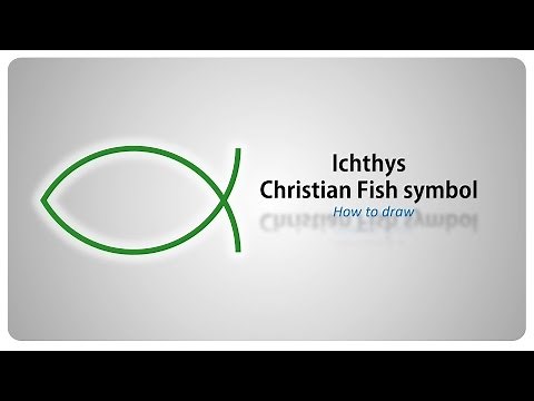How to draw - the Ichthys - Christian Fisch symbol - step by step tutorial (english)