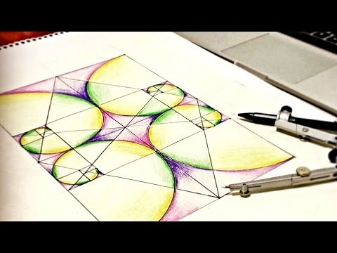 How To Draw Golden Ratio Spirals ∞ Tutorial On Sacred Geometry