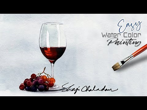 How to Paint Wine Glass & Grape | Still Life | Primary Colors Only