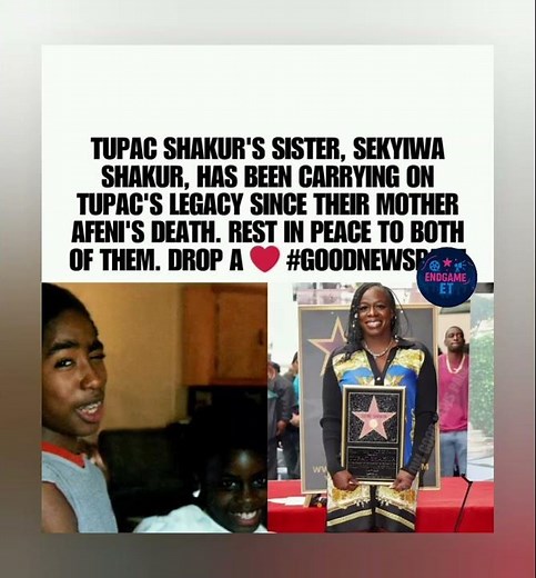 Tupac's sister sekyiwa Shakur Honors Tupac & Afeni’s Legacy: ‘Carrying the Flame’ ❤️ #tupac #shorts