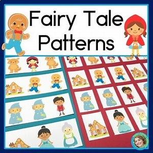Fairy Tale Theme Patterns Math Center Patterning Worksheets PreK Kindergarten