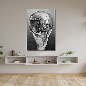 Hand With Reflecting Sphere by Maurits Cornelis Escher,canvas Wall Art,escher Poster,escher Print,surrealist Poster,home Decor,wall Art-580 - Etsy Canada