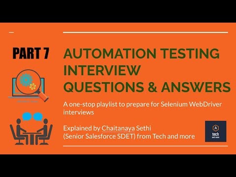 Part 7 of Top Test Automation (Selenium WebDriver) Interview Questions with Answers #interviewprep