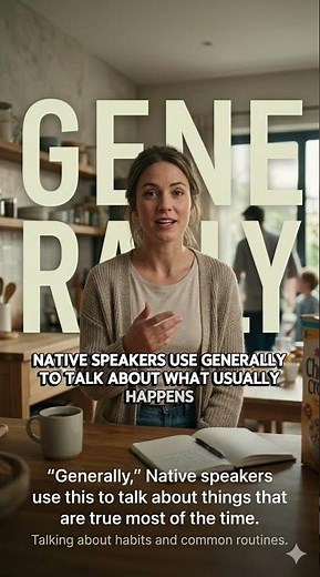 Generally — Real English for Talking About Typical Situations