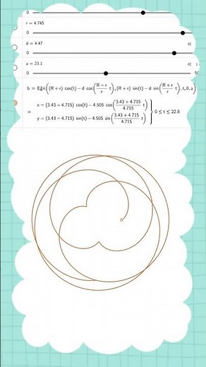 Easy Math Art! Drawing an Epitrochoid with Sliders in GeoGebra