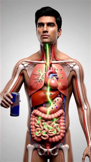 What Happens When You Drink Red Bull? Heart Rate & Brain Alertness (8K Anatomy)
