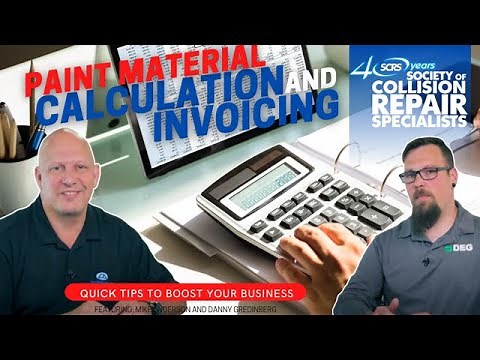 SCRS Quick Tips: Paint Material Calculation and Invoicing