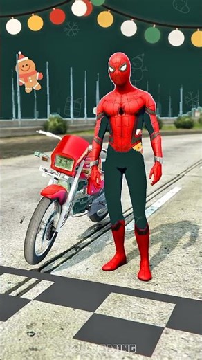 bike race #spiderman #funny #hulk #shortvideo