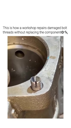 WANTED ⭕ on Instagram: "The post demonstrates a DIY repair for stripped bolt threads in an engine block using red epoxy filler: apply to fill the hole, allow curing, drill out excess, and re-tap for a new bolt, saving replacement costs on expensive parts. This epoxy method, akin to JB Weld techniques, provides a quick fix per automotive forums, but for high-torque uses, peer-reviewed engineering tests favour metal inserts like HeliCoil for superior strength and longevity."