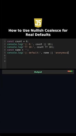 How to Use Nullish Coalesce for Real Defaults #howto